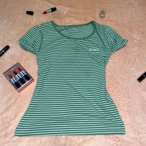 ROXY top stripe t-shirt short sleeve